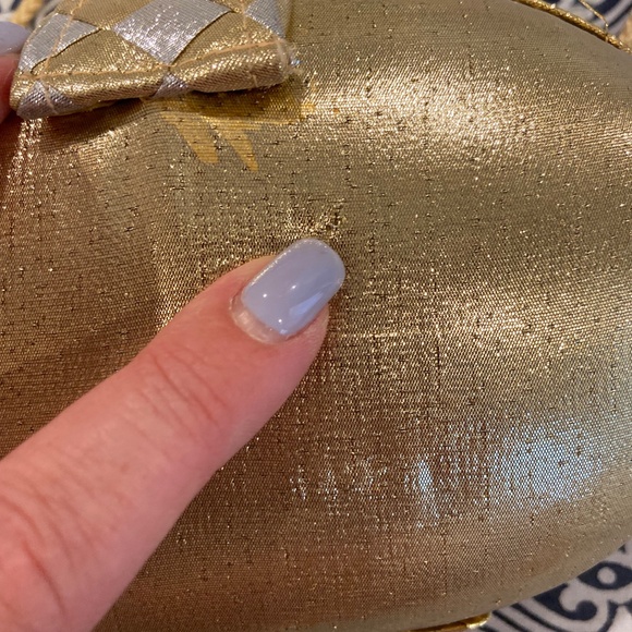 Y&S Original Gold & Silver Metallic Evening Purse – Round, Basket Weave - Picture 8 of 13